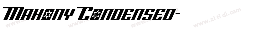 Mahony Condensed字体转换